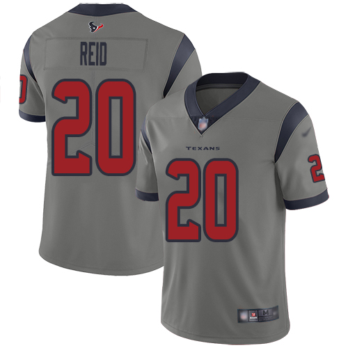 Houston Texans Limited Gray Men Justin Reid Jersey NFL Football #20 Inverted Legend->houston texans->NFL Jersey